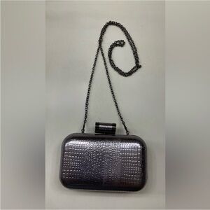 Vintage Miztigue Silver Clutch. 6x4x2 W/ 22” Drop.